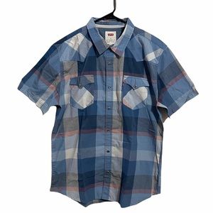 Levis’s Plaid Button Down Short Sleeve Shirt